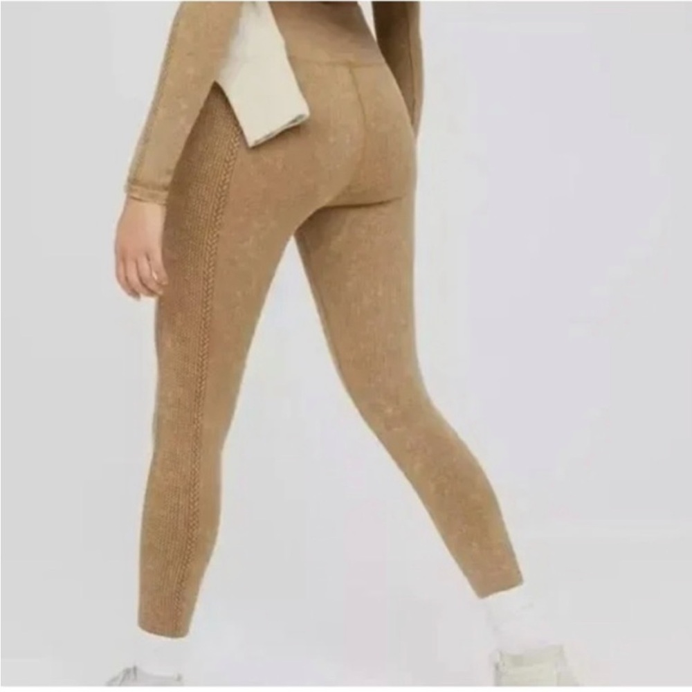 Aerie Women's Tan Knit leggings - Picture 2 of 6